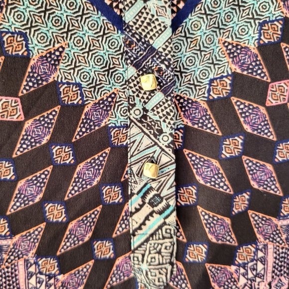 ANTONIO MELANI Print Silky Tunic Dress 4 Adjustable sleeves. - Picture 5 of 6